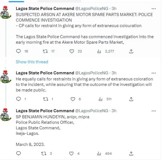 Ihe ndị uweojii kwuru maka ọkụ a