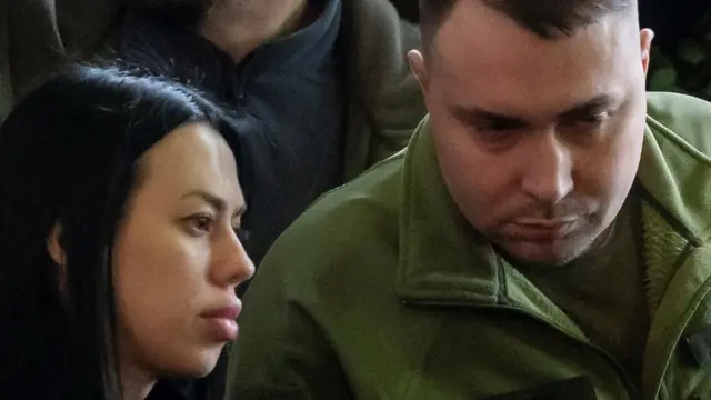 Маріанна Буданова та Кирило Буданов під час церемонії у Києві, січень 2023 року