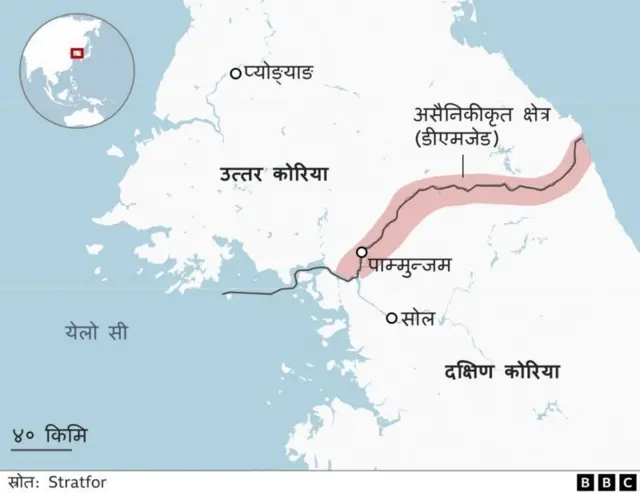 उत्तर दक्षिण कोरिया सीमा