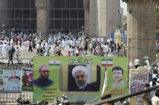 2018 साली इराणचे तत्कालीन राष्ट्राध्यक्ष हसन रुहानी यांची हैदराबादेतील भेट