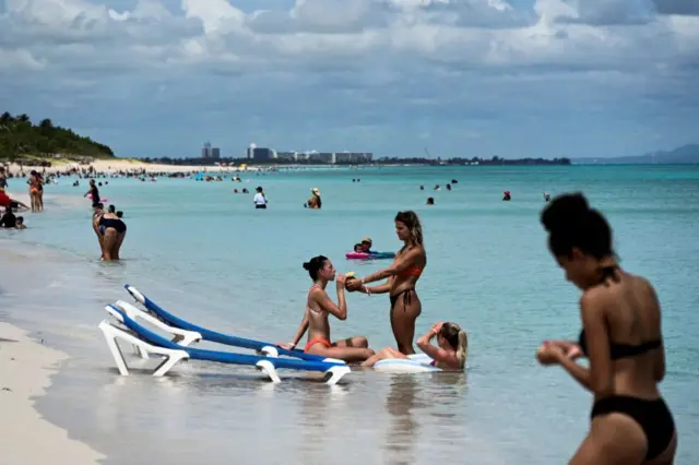 Playa de Varadero. países patrocinadores del terrorismo Cuba