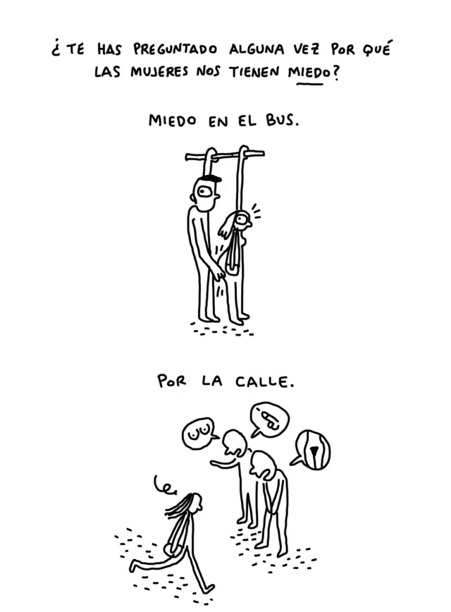 Caricatura de Javirroyo sobre el miedo que le tienen las mujeres