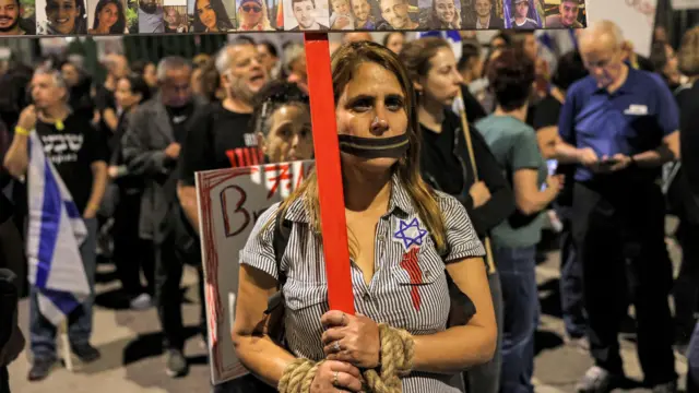 صورة لمتظاهرة إسرائيلية 