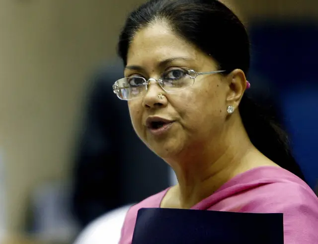 રાજસ્થાનના મુખ્યમંત્રી વસુંધરા રાજે