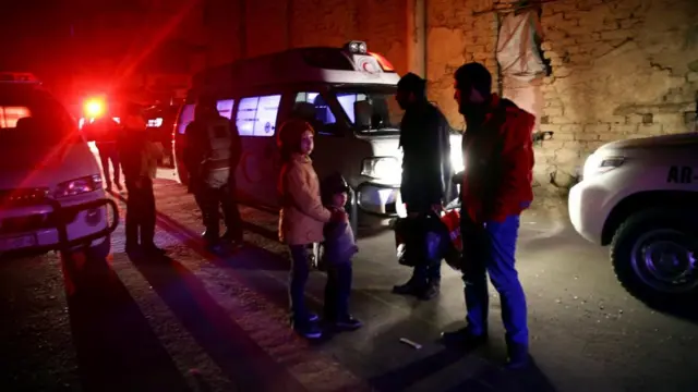 آمبولانس در دوما در غوطه شرقی