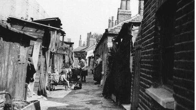 Favela em Londres em 1934