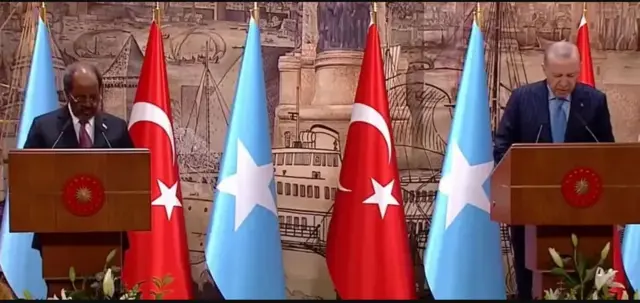 Labada madaxweyne ee Soomaaliya iyo Turkiga Xsan Sheekh Maxamuud iyo Racep Tayyip Erdogan 