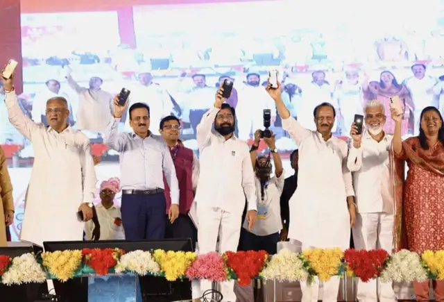 एकनाथ शिंदे, अजित पवार, गिरीश महाजन, दादा भुसे