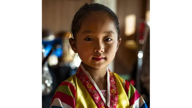 Portrait of girl in traditional dress
