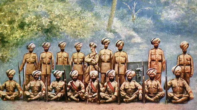 ਪਹਿਲੇ ਵਿਸ਼ਵ ਯੁੱਧ ਦੌਰਾਨ ਬ੍ਰਿਟਿਸ਼ ਫ਼ੌਜ ਵਿੱਚ ਇੱਕ ਸਿੱਖ ਦਸਤਾ ਬਾਰੇ ਇੱਕ ਪੋਸਟਕਾਰਡ