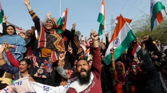 दिल्ली के शाहीन बाग़ में प्रदर्शन