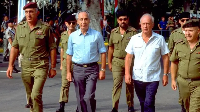 Shimon Peres e Yitzhak Rabin