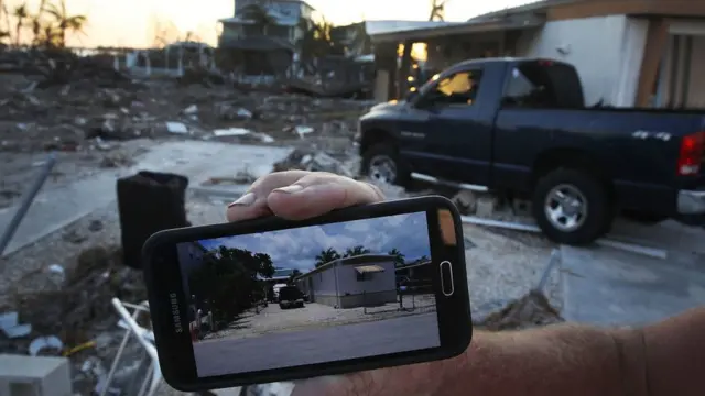 Destrozos del huracán Irma en los cayos de Florida, Estados Unidos.
