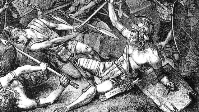 Illustration of Spartacus dying