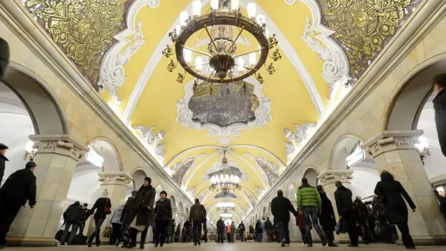Komsomolskaya metro station was opened in 1952