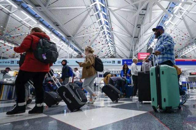 Index image of travellers at airport from Getty.