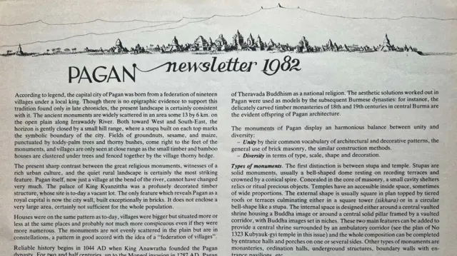 ၁၉၈၂ ခုနှစ်က ဒေါက်တာပယ်ရီပစ်ချက်စ် ထုတ်ဝေခဲ့တဲ့ ပုဂံသတင်းလွှာ