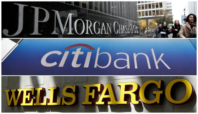 JP Morgan Chase Bank, Citibank, dan Wells Fargo & Co.
