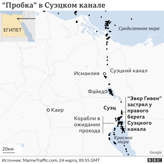 карта пробки в канале