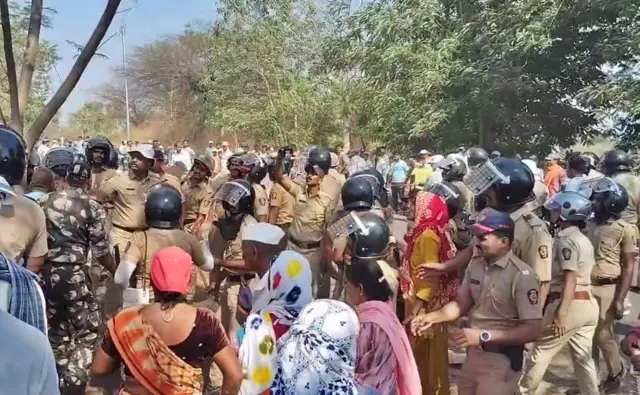 पुरंदरमधील शेतकऱ्यांचं आंदोलन