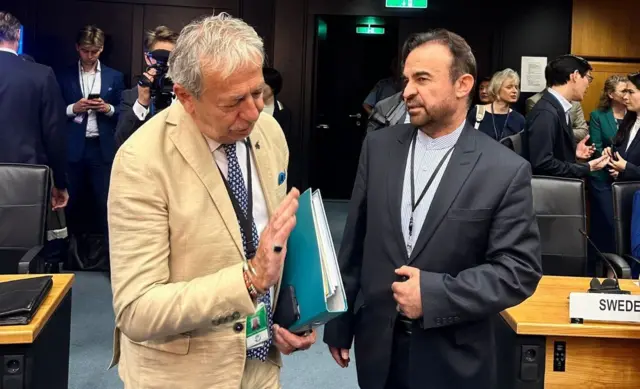 رضا نجفی دیپلمات ایرانی که از شهریور ۱۴۰۳ شمسی مشاور وزیر امور خارجه هم بود، برای دومین بار نماینده دائم ایران در سازمان ملل متحد در وین و همچنین نماینده ایران در آژانس بین‌المللی انرژی اتمی  شده است
