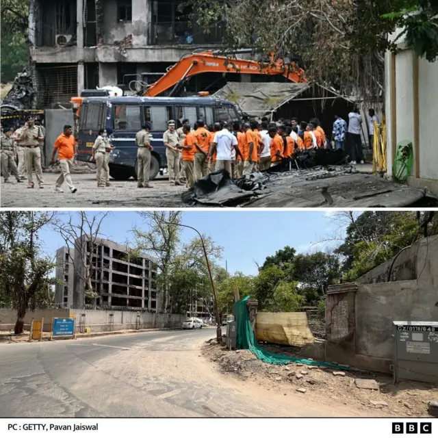 हे ठिकाण आयजीपी (IGP) परिसराच्या पूर्णपणे बाहेर आहे. एआय 171 या विमानाचा उजवा पंख इथे पडला होता. एका स्थानिक चहा विक्रेत्याचा 15 वर्षांचा मुलगा फुटपाथवर विसावा घेत असताना हा जळता पंख त्याच्या अंगावर पडला. यामुळे तिथल्या एका अन्य सरकारी इमारतीची संरक्षक भिंत कोसळली आणि जवळची झाडंही पडली. ती भिंत अजूनही त्याच अवस्थेत आहे.
