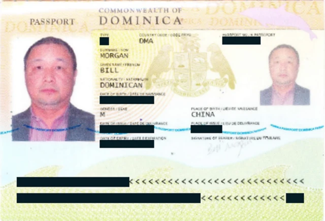 Passaporte dominicanojogo de cartas spider online gratisLiang Lingfei, mostrando seu outro nome, Bill Morgan.