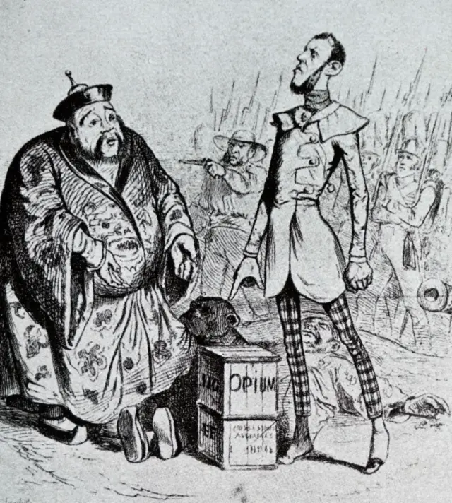 ગેરકાયદેસર ચાલતા અફીણના વેપાર સામે પગલાં લેવાનું ચીનને ભારે પડ્યું હતું