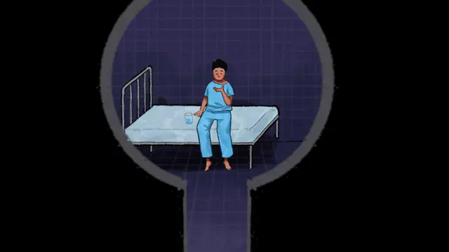 그는 군 정신병원에 입원했고, 그곳에서 항우울제를 복용해야 했다