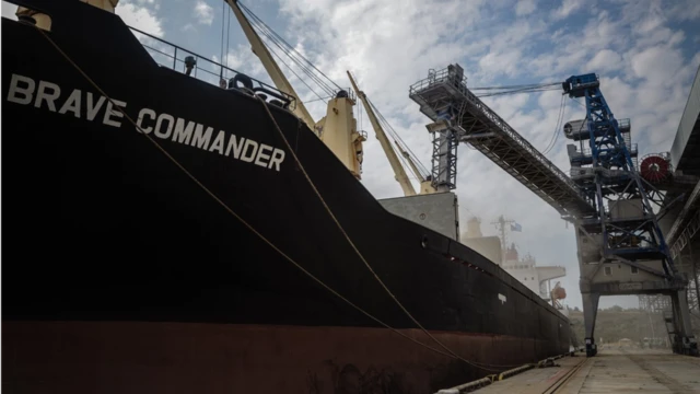 L'été dernier, le cargo Brave Commander a transporté 23 000 tonnes de céréales d'Ukraine vers l'Éthiopie dans le cadre de l'aide alimentaire.