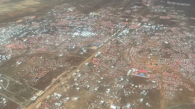 Vista aéreasmart hand pokerBaidoa, na Somália