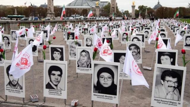 Iranian opposition activists commemorated those sentenced to death in Paris in 2019, the photo.