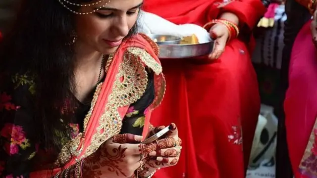 woman using mobiole, phone