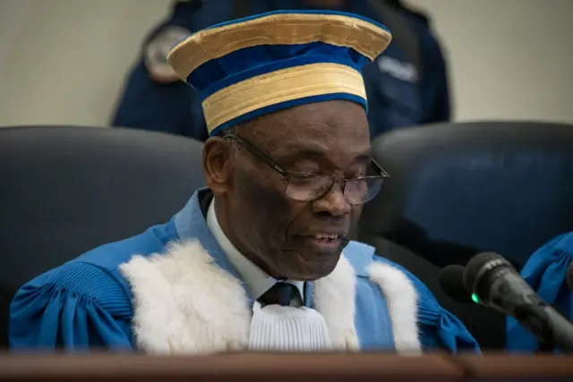 Le président de la Cour constitutionnelle Benoît Lwamba Bindu.