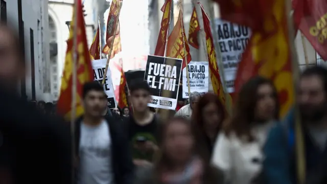 Protesta contra o FMI na Argentina