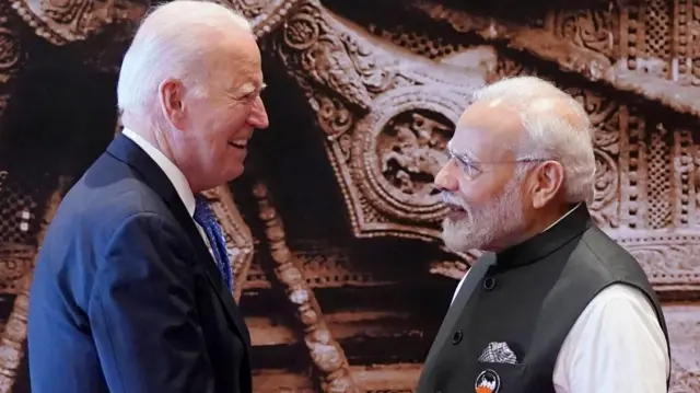 ஜோ பைடன் - நரேந்திர மோதி
