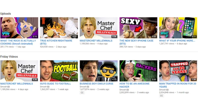 Captura de pantalla de "Smosh"