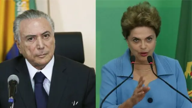 Montagemslot carnavalMichel Temer e Dilma Rousseff