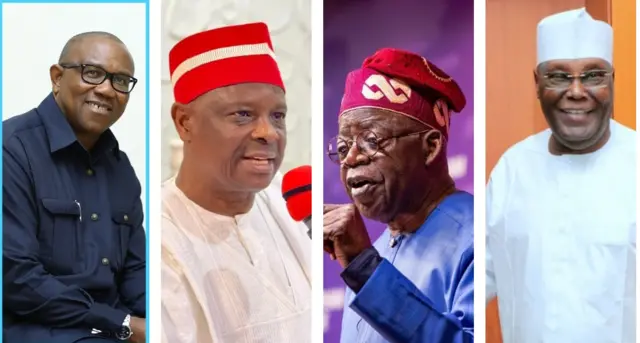 Aworan Obi, Kwankwaso, Tinubu ati atiku