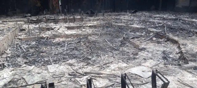 Foto of di Kogi State House of Assembly wey fire burn