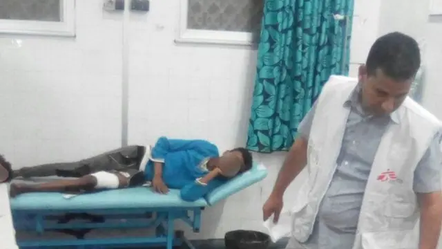 లిబియాలో చికిత్స పొందుతున్న బాధితులు