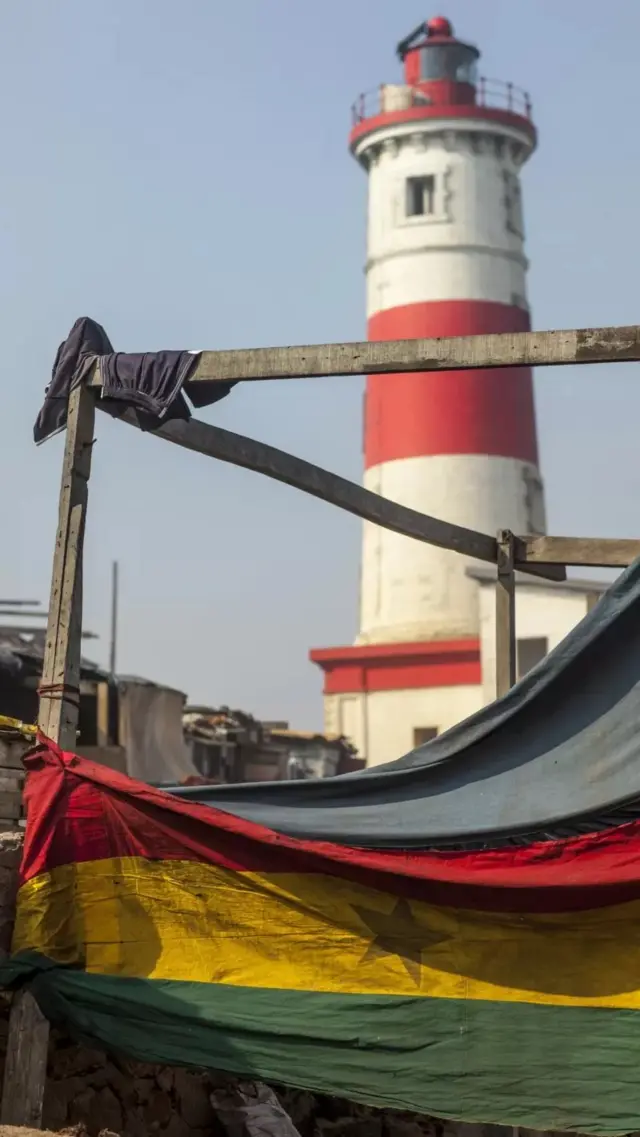 Le phare de Jamestown à Accra : la plupart des descendants des rapatriés du Ghana vivent dans la région.