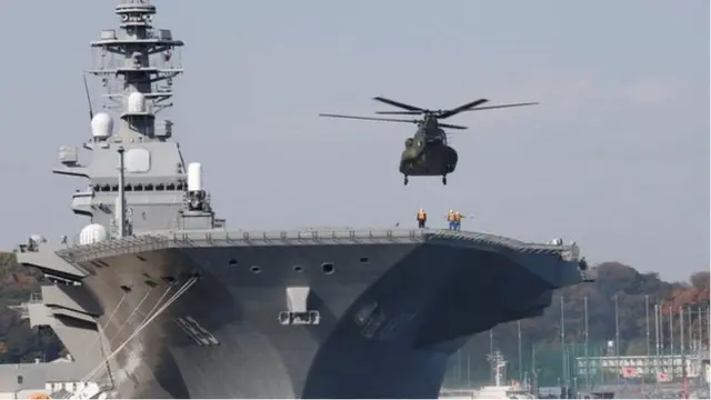 2017日本的"出云级直升机护卫舰"将通过南中国海巡航，日本指中国在有争议海域强化立场，试图改变现状