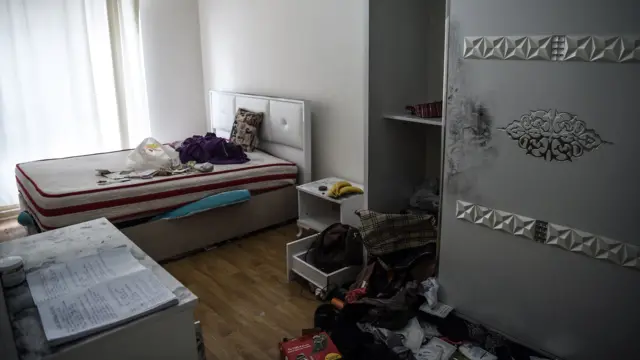 Abdülgadir Masharipov'un yakalandığı evin bir odası