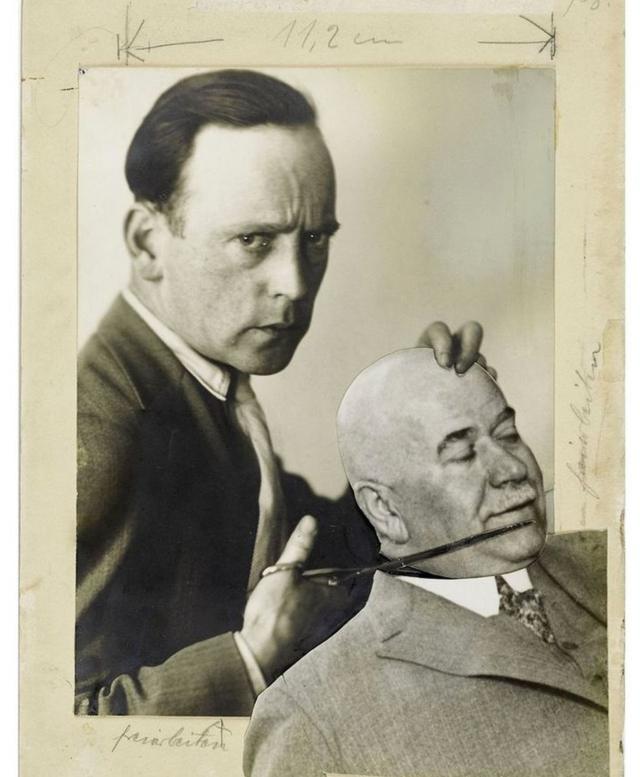 使用照片作为武器！（1929）。艺术家剪下了柏林警察局长的头。