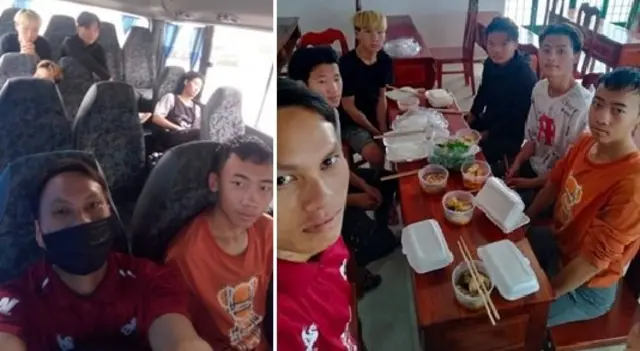 Hình của 5 trẻ em Hmong ở Tiểu Khu 181, Lâm Đồng (bị lừa sang Campuchia làm việc) sau khi được giải cứu ở Campuchia.