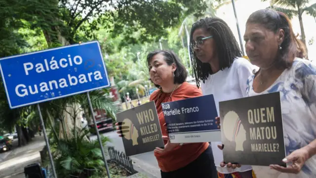 Margaret Huang, Jurema Werneck e Marinete Silvaroleta deprotesto por Marielle Franco