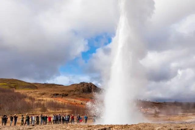 Parque geotermal en Islandia