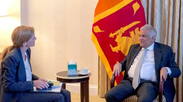 ජනාධිපති රනිල් වික්‍රමසිංහ සහ ජාත්‍යන්තර සංවර්ධනය සඳහා වූ එක්සත් ජනපද නියෝජිත ආයතනයේ පරිපාලක සැමෙන්තා පවර් අතර හමුව