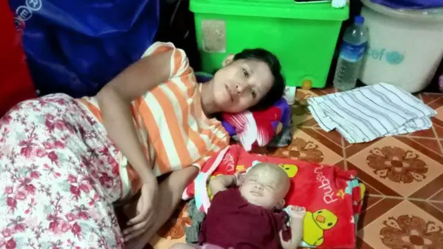 မုန်တိုင်းရှောင်လာကြသူတွေထဲမှာ လသားအရွယ်က လေးတွေနဲ့ ကလေးမိခင်တွေလည်းပါဝင်